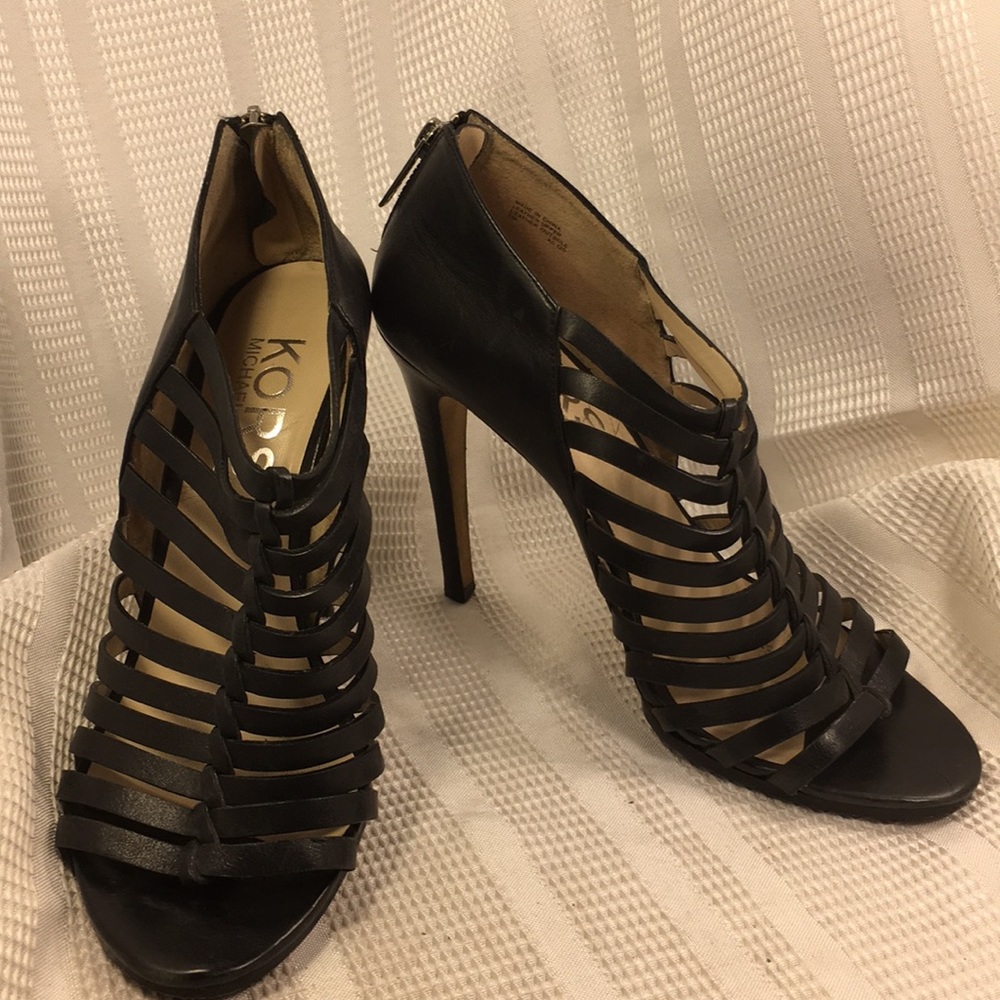 Michael Kors leather sole gladiator heels preloved